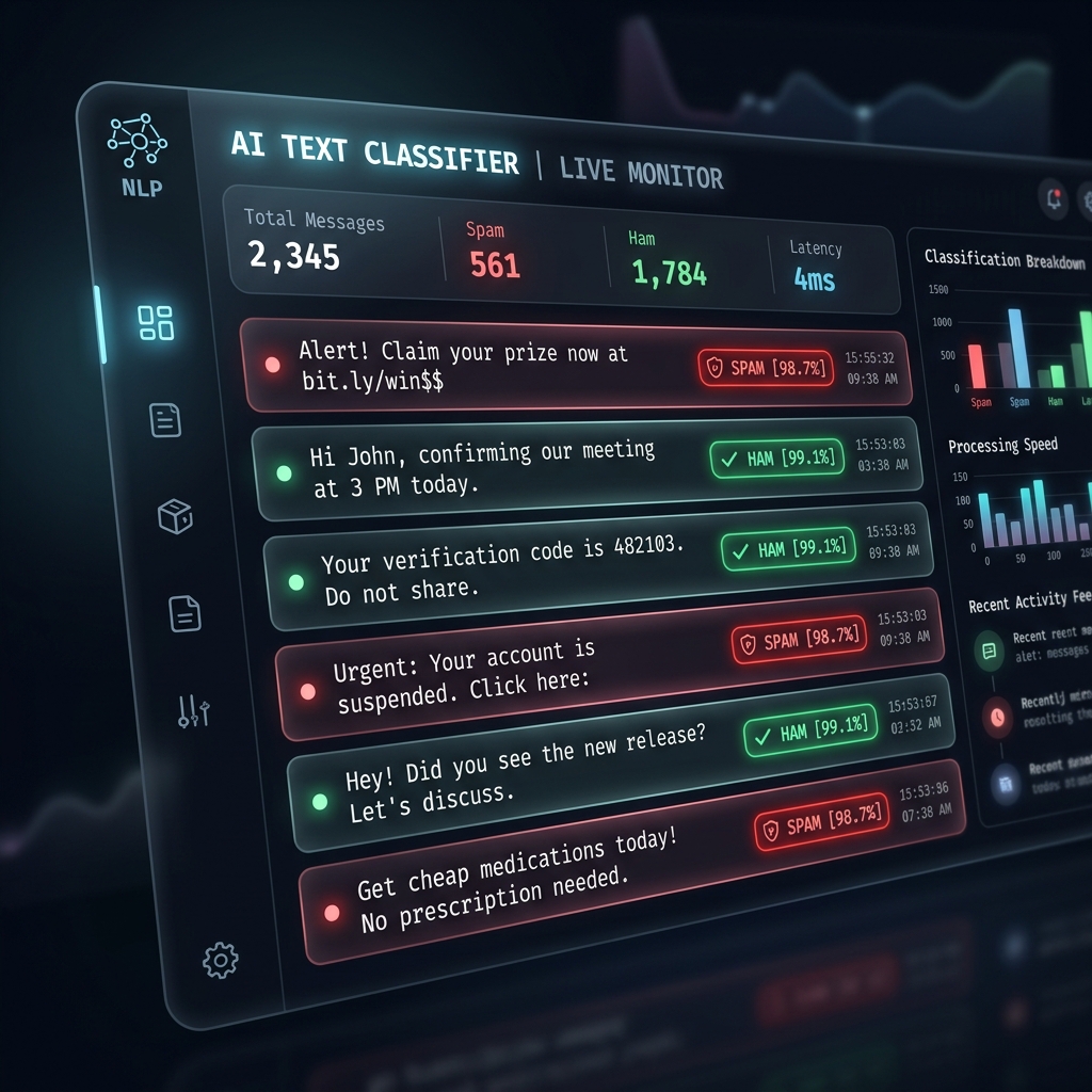Spam/Ham Detector project preview